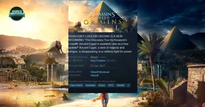 Assassin's Creed Origins ถูกถล่มรีวิวแง่ลบ หลังอัปเดต Windows 11 ทำเกมมีปัญหา - Ubisoft ยังเงียบ