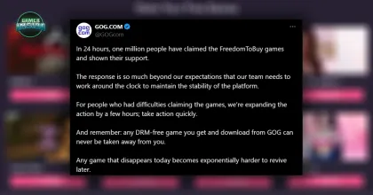 GOG เผยมีคนกดรับเกม NSFW ฟรีทะลุล้านคนแล้วใน 24 ชั่วโมง