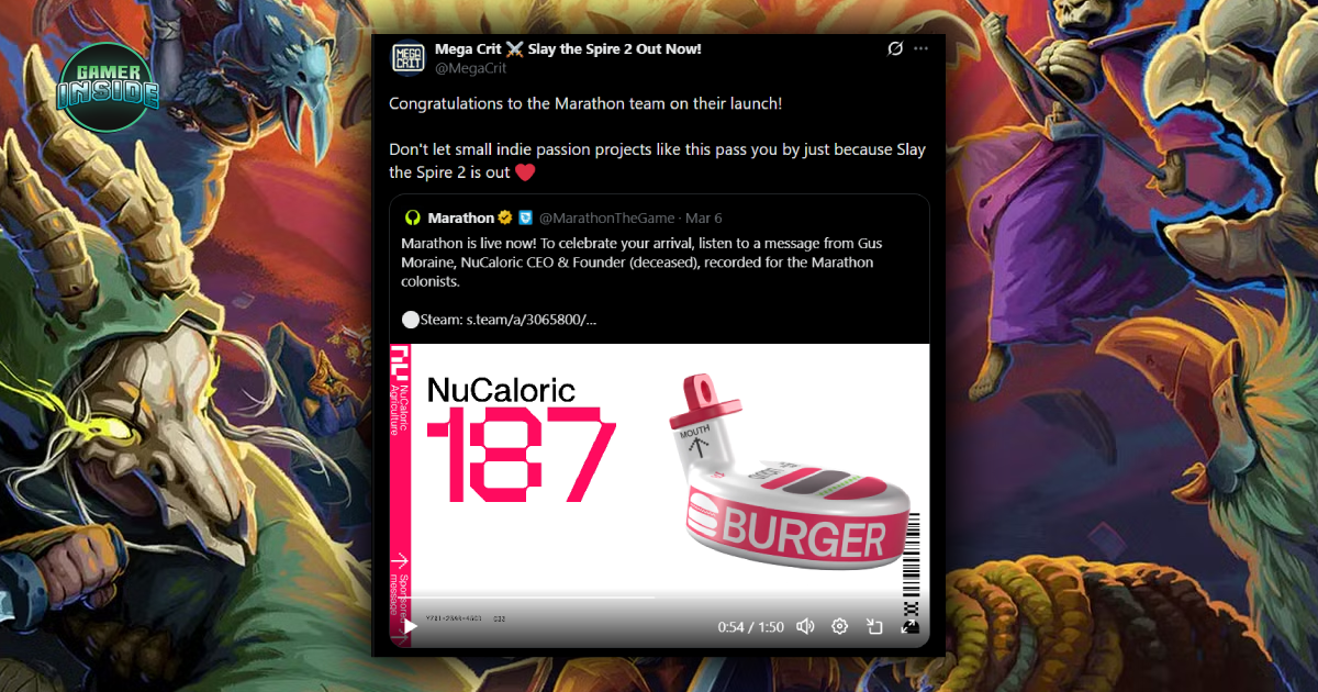 ทีมพัฒนา Slay the Spire 2 แซวขำขัน ชวนผู้เล่นสนับสนุน 'เกมอินดี้ฟอร์มเล็ก' อย่าง Marathon