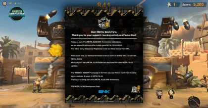 SNK ฉลอง 30 ปี Metal Slug ประกาศพัฒนา 2 โปรเจกต์ นำด้วยเกมมือถือแนว Roguelike 'Metal Slug Rush'