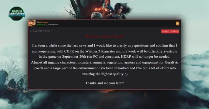 CD Projekt Red ดึงม็อดเดอร์ผู้สร้าง HD Reworked ร่วมพัฒนา The Witcher 3 Remaster