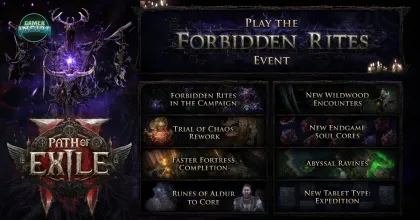 Path of Exile 2 เปิดตัว Event League ใหม่ชื่อ The Forbidden Rites พร้อมอัปเดตแพตช์ 0.5.5