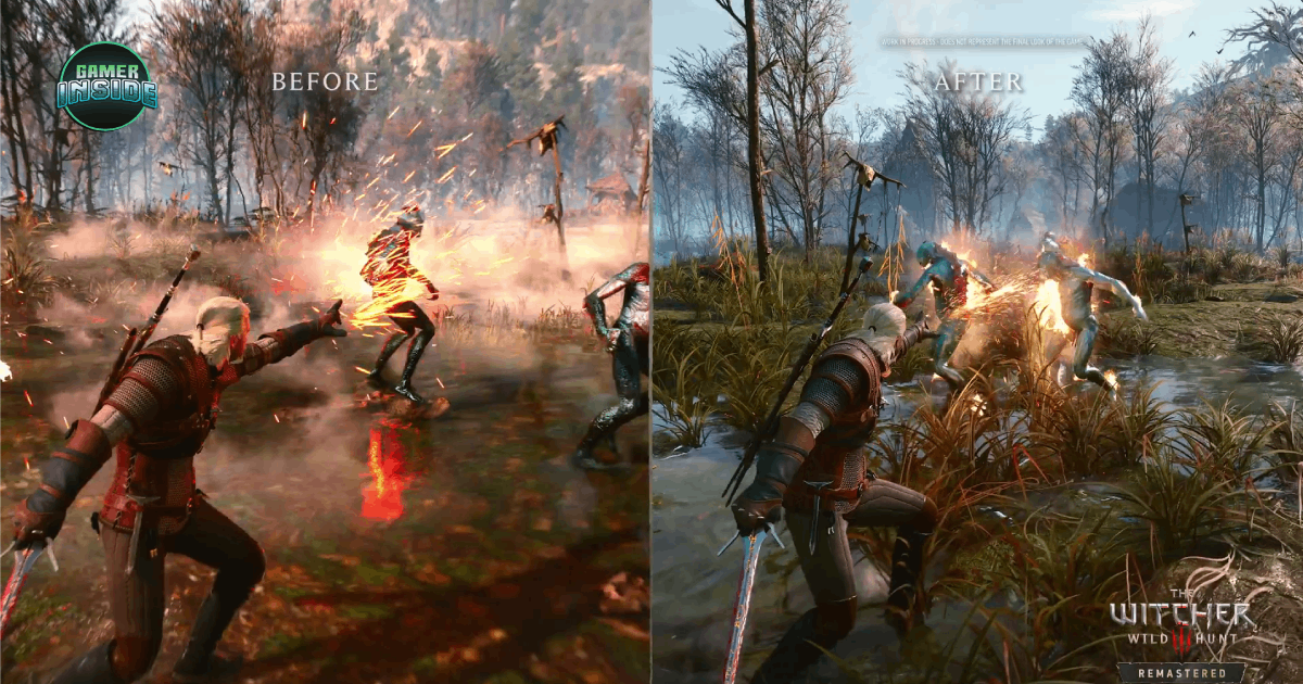 แฟน Witcher 3 ถล่มคลิป! เปรียบเทียบ Remaster ว่าภาพดู 'แย่กว่า' เกมต้นฉบับ ทั้งแสงเงาและรายละเอียด