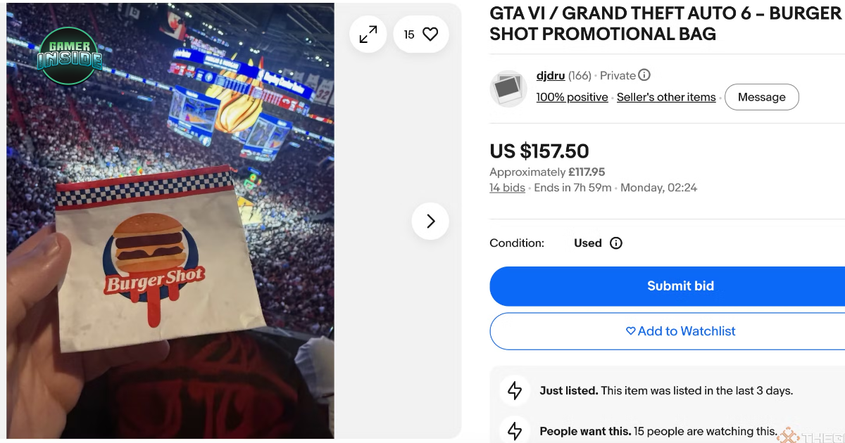 คลั่งขั้นสุด! ขยะโปรโมต GTA 6 โดนโก่งราคา ซองเฟรนช์ฟรายส์เปื้อนน้ำมันพุ่งทะลุ 5 พันบาท